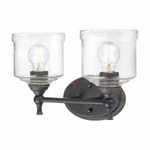 Golden 0806-BA2 ABI-HWG - Golden Lighting Keating 2-light Vanity in Antique Black Iron